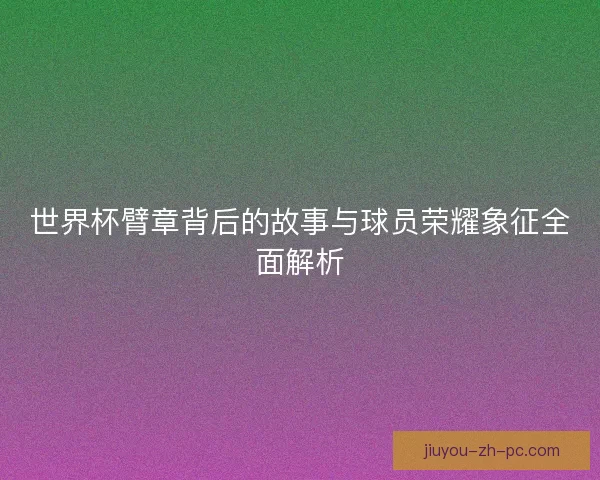 世界杯臂章背后的故事与球员荣耀象征全面解析